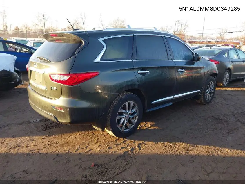2013 Infiniti Jx35 VIN: 5N1AL0MM8DC349285 Lot: 43998976