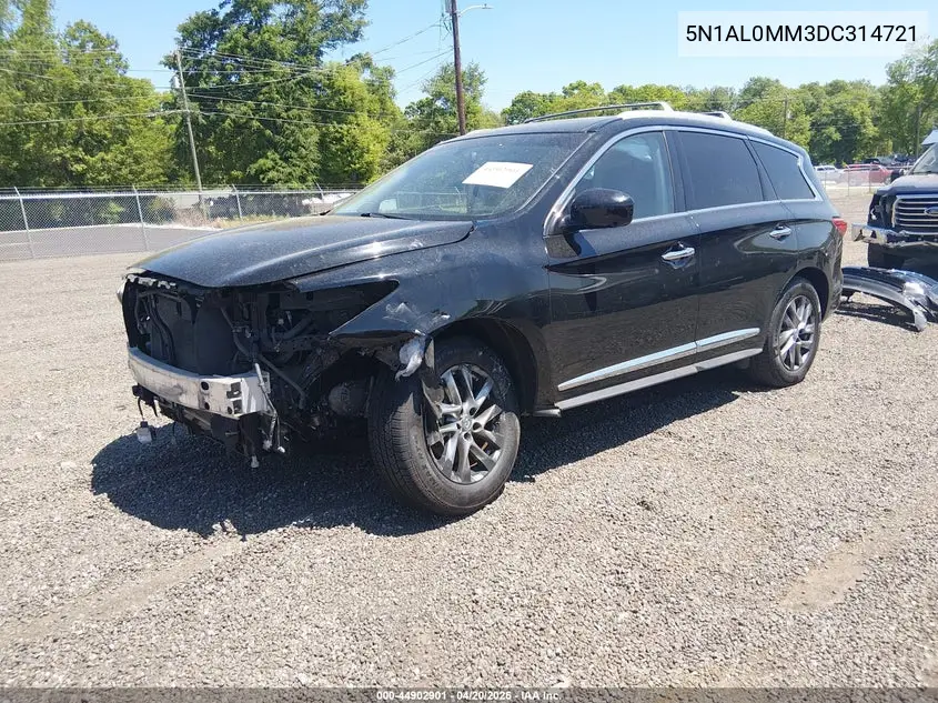 2013 Infiniti Jx35 VIN: 5N1AL0MM3DC314721 Lot: 44902901