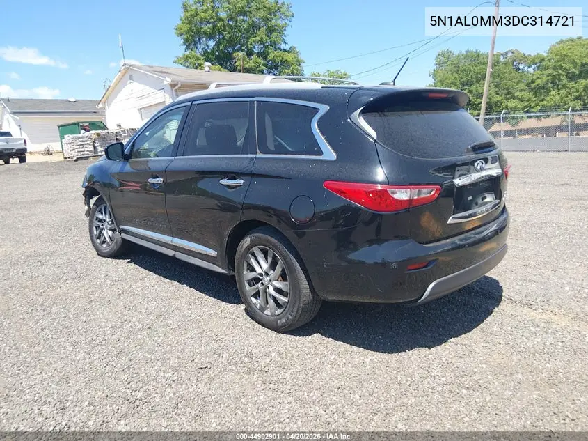 2013 Infiniti Jx35 VIN: 5N1AL0MM3DC314721 Lot: 44902901