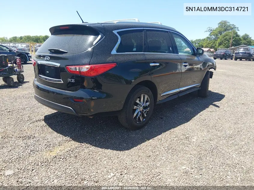 2013 Infiniti Jx35 VIN: 5N1AL0MM3DC314721 Lot: 44902901
