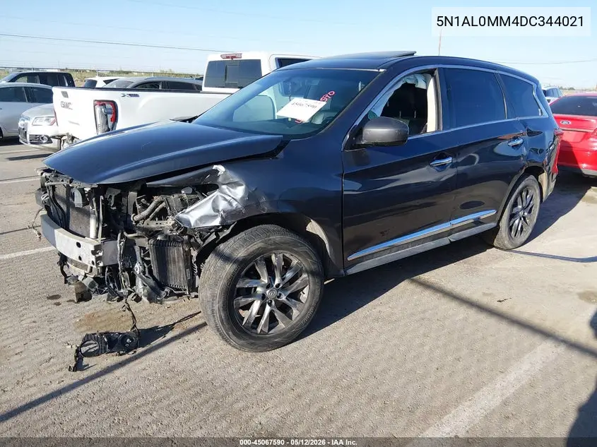 2013 Infiniti Jx35 VIN: 5N1AL0MM4DC344021 Lot: 45067590