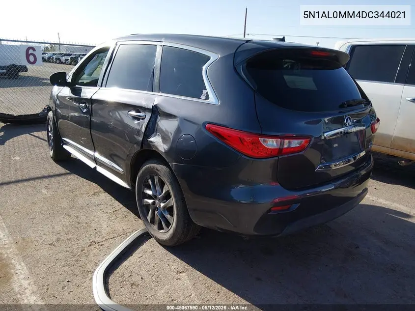 2013 Infiniti Jx35 VIN: 5N1AL0MM4DC344021 Lot: 45067590