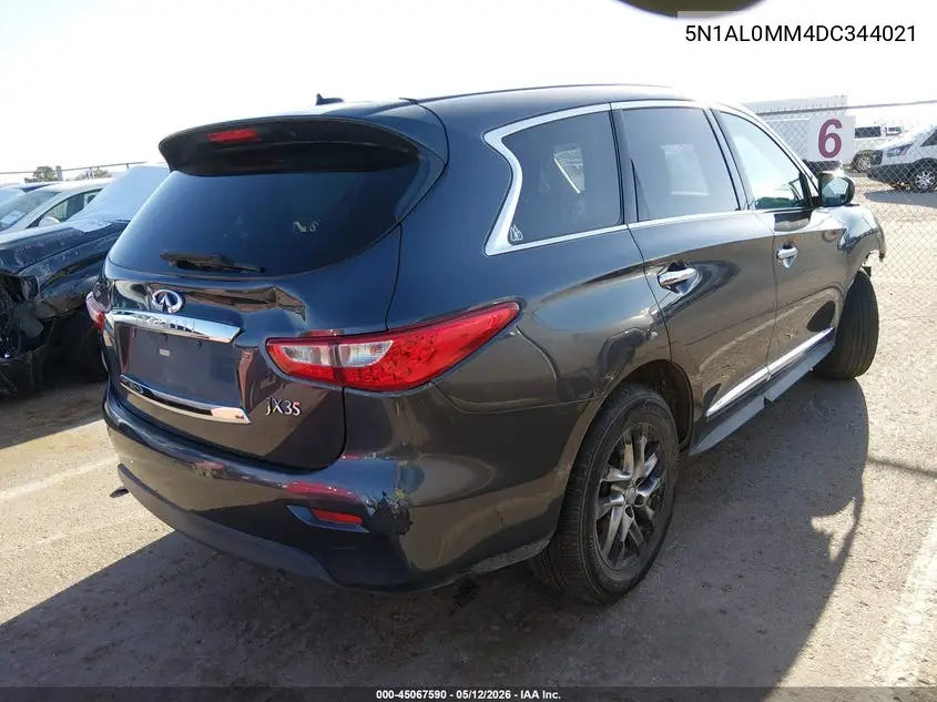 2013 Infiniti Jx35 VIN: 5N1AL0MM4DC344021 Lot: 45067590