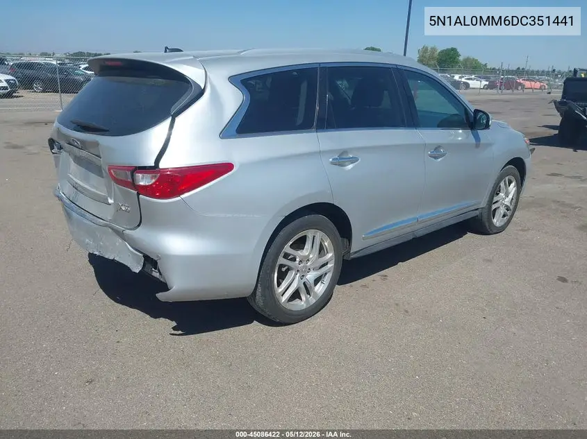 2013 Infiniti Jx35 VIN: 5N1AL0MM6DC351441 Lot: 45086422