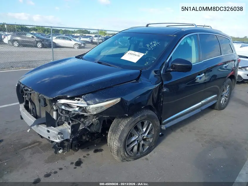 2013 Infiniti Jx35 VIN: 5N1AL0MM8DC326038 Lot: 45095636