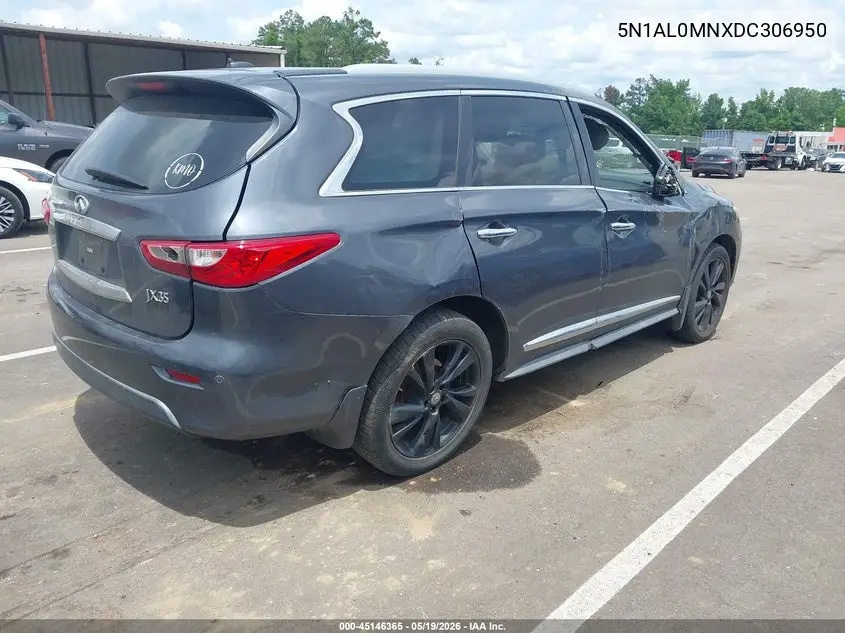 2013 Infiniti Jx35 VIN: 5N1AL0MNXDC306950 Lot: 45146365