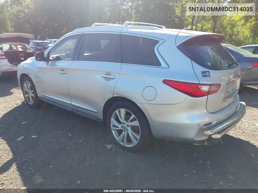 2013 Infiniti Jx35 VIN: 5N1AL0MM8DC314035 Lot: 45328991