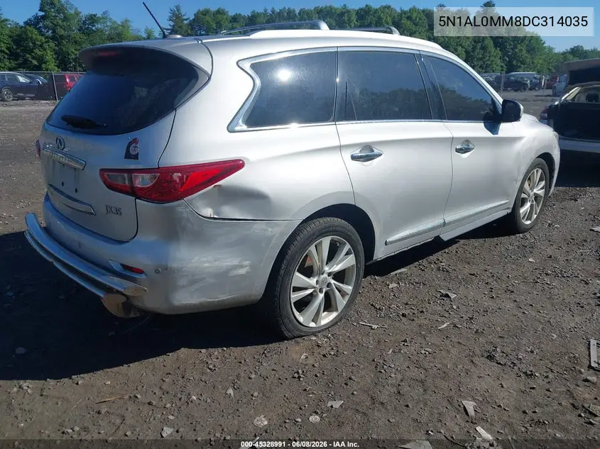 2013 Infiniti Jx35 VIN: 5N1AL0MM8DC314035 Lot: 45328991