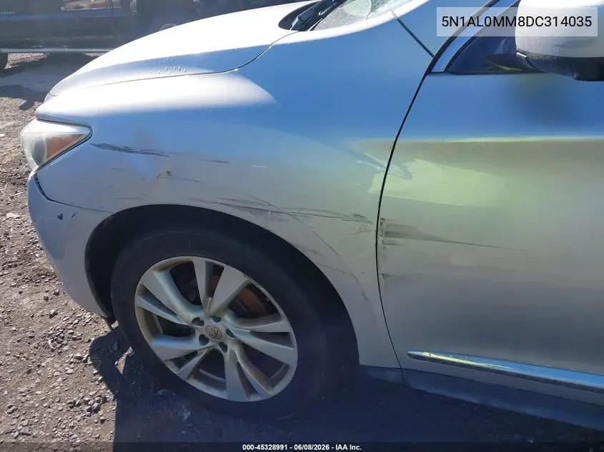 2013 Infiniti Jx35 VIN: 5N1AL0MM8DC314035 Lot: 45328991
