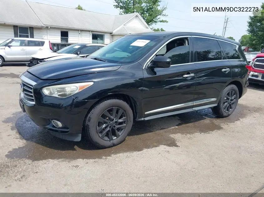 2013 Infiniti Jx35 VIN: 5N1AL0MM9DC322273 Lot: 45332006