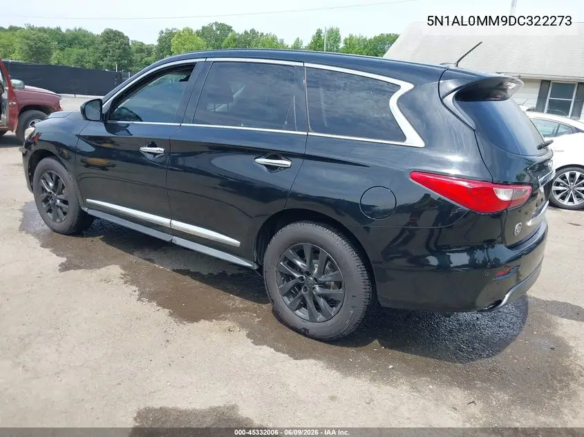 2013 Infiniti Jx35 VIN: 5N1AL0MM9DC322273 Lot: 45332006