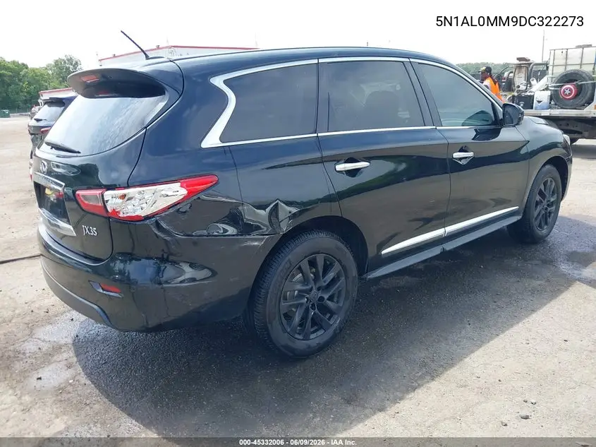 2013 Infiniti Jx35 VIN: 5N1AL0MM9DC322273 Lot: 45332006