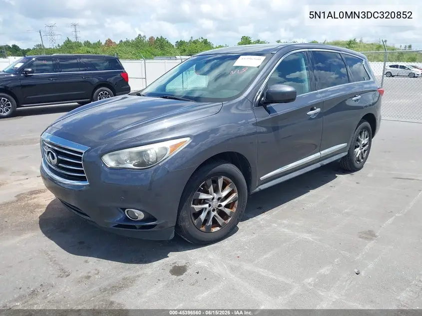 2013 Infiniti Jx35 VIN: 5N1AL0MN3DC320852 Lot: 45396560