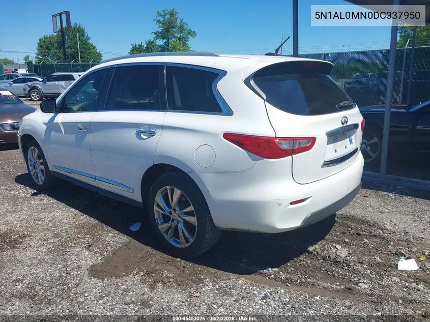 2013 Infiniti Jx35 VIN: 5N1AL0MN0DC337950 Lot: 45453025