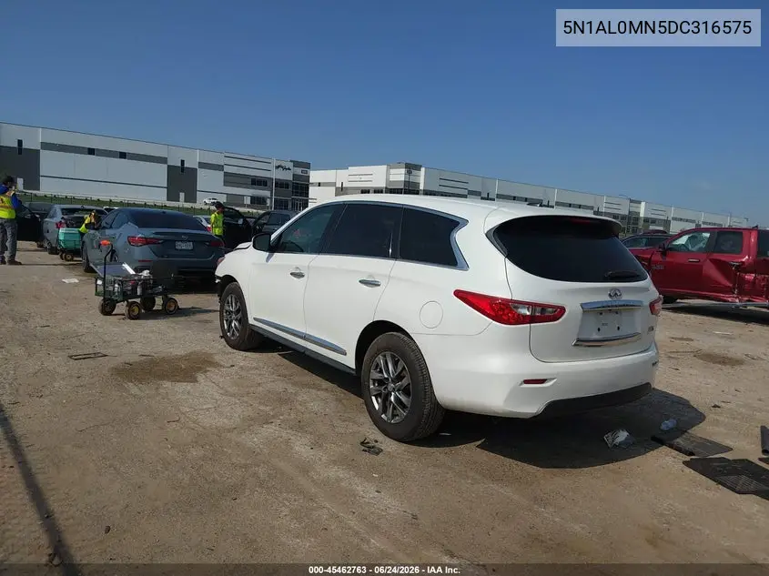 2013 Infiniti Jx35 VIN: 5N1AL0MN5DC316575 Lot: 45462763