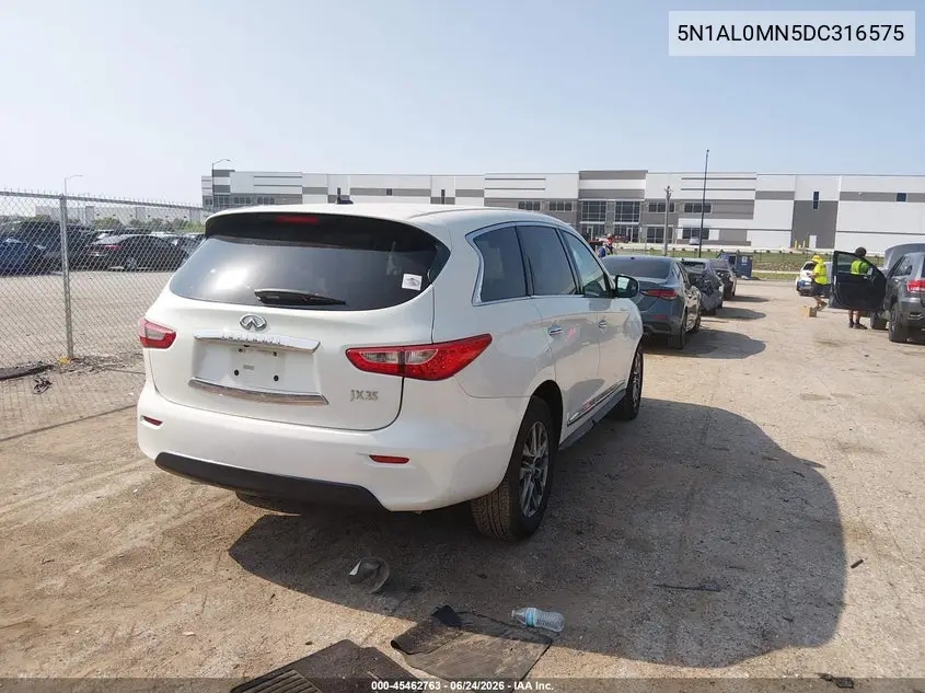 2013 Infiniti Jx35 VIN: 5N1AL0MN5DC316575 Lot: 45462763