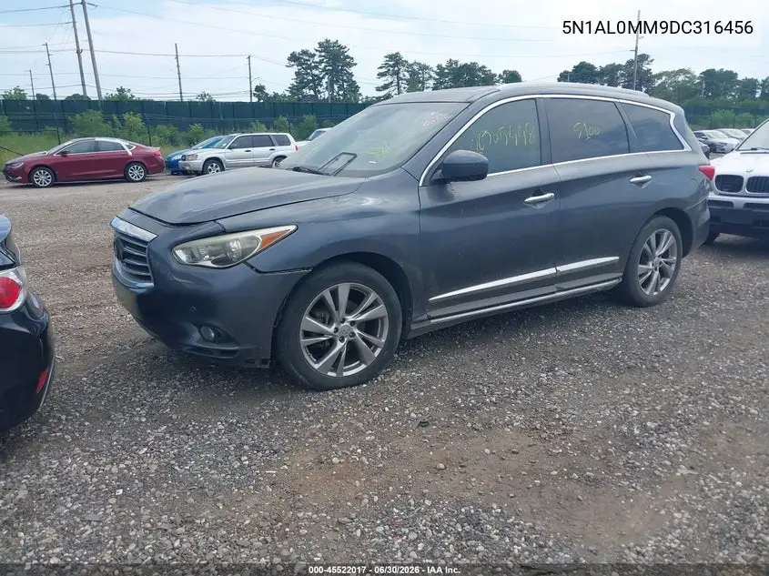 2013 Infiniti Jx35 VIN: 5N1AL0MM9DC316456 Lot: 45522017