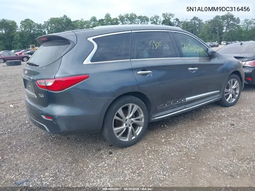 2013 Infiniti Jx35 VIN: 5N1AL0MM9DC316456 Lot: 45522017