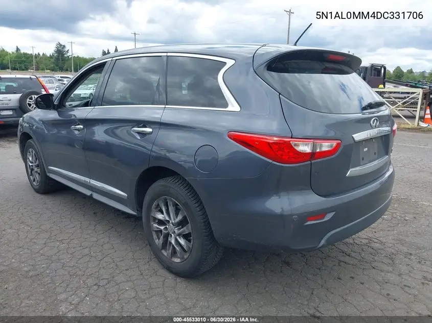 2013 Infiniti Jx35 VIN: 5N1AL0MM4DC331706 Lot: 45533010