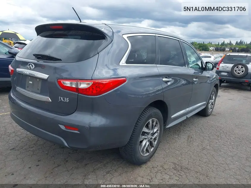 2013 Infiniti Jx35 VIN: 5N1AL0MM4DC331706 Lot: 45533010