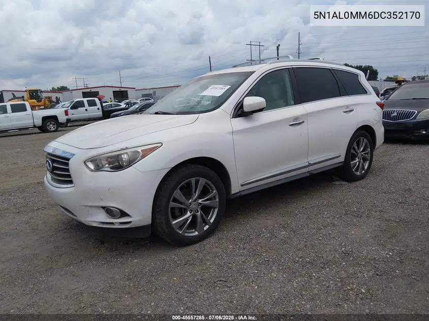 2013 Infiniti Jx35 VIN: 5N1AL0MM6DC352170 Lot: 45557285