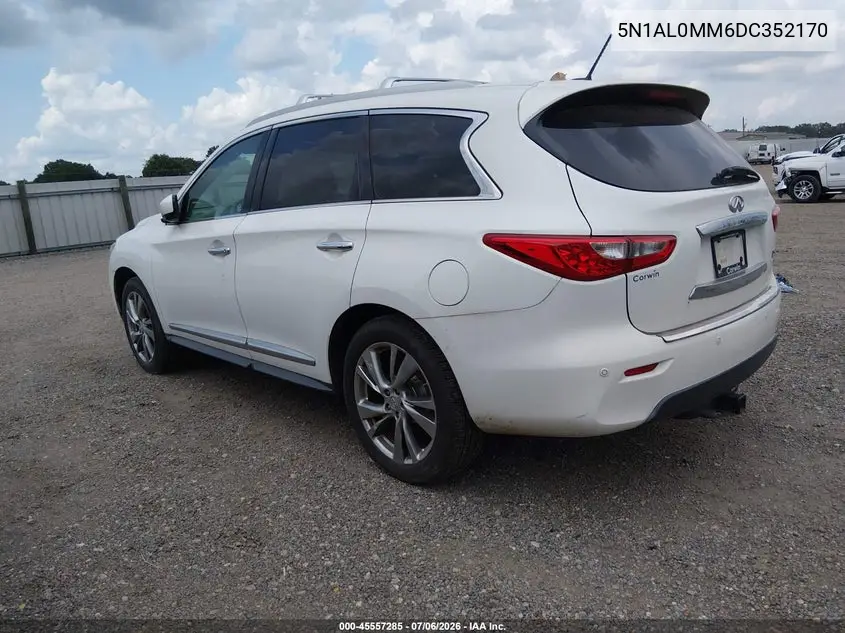 2013 Infiniti Jx35 VIN: 5N1AL0MM6DC352170 Lot: 45557285