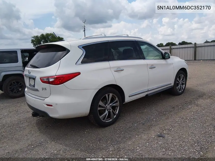 2013 Infiniti Jx35 VIN: 5N1AL0MM6DC352170 Lot: 45557285