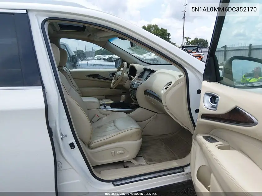 2013 Infiniti Jx35 VIN: 5N1AL0MM6DC352170 Lot: 45557285