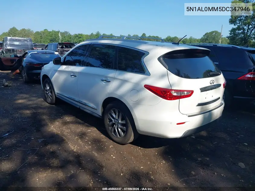 2013 Infiniti Jx35 VIN: 5N1AL0MM5DC347946 Lot: 45565337