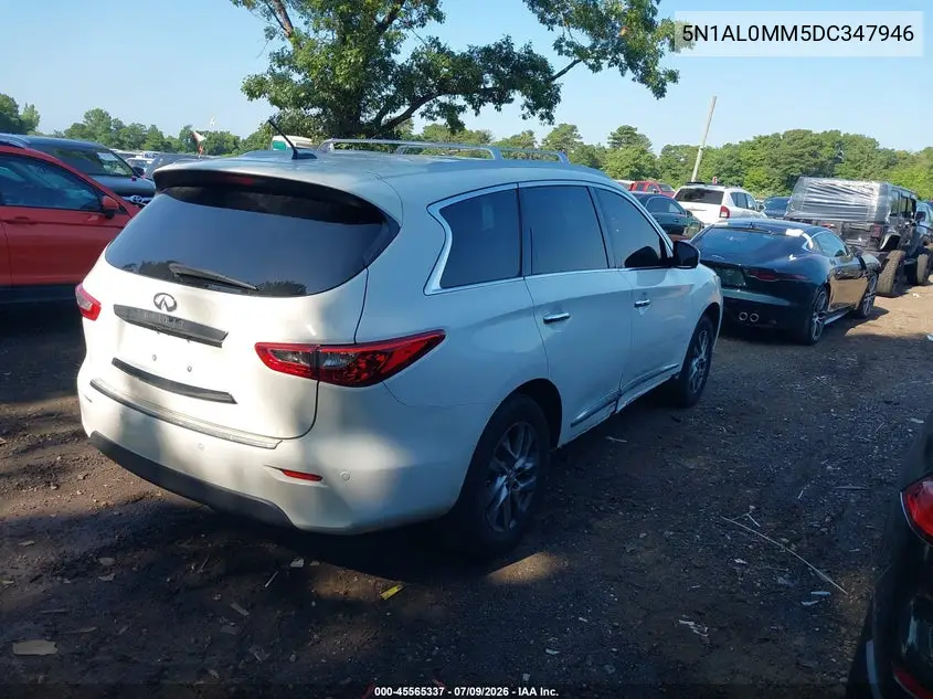 2013 Infiniti Jx35 VIN: 5N1AL0MM5DC347946 Lot: 45565337