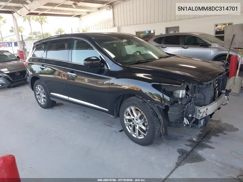 2013 Infiniti Jx35 VIN: 5N1AL0MM8DC314701 Lot: 45570766
