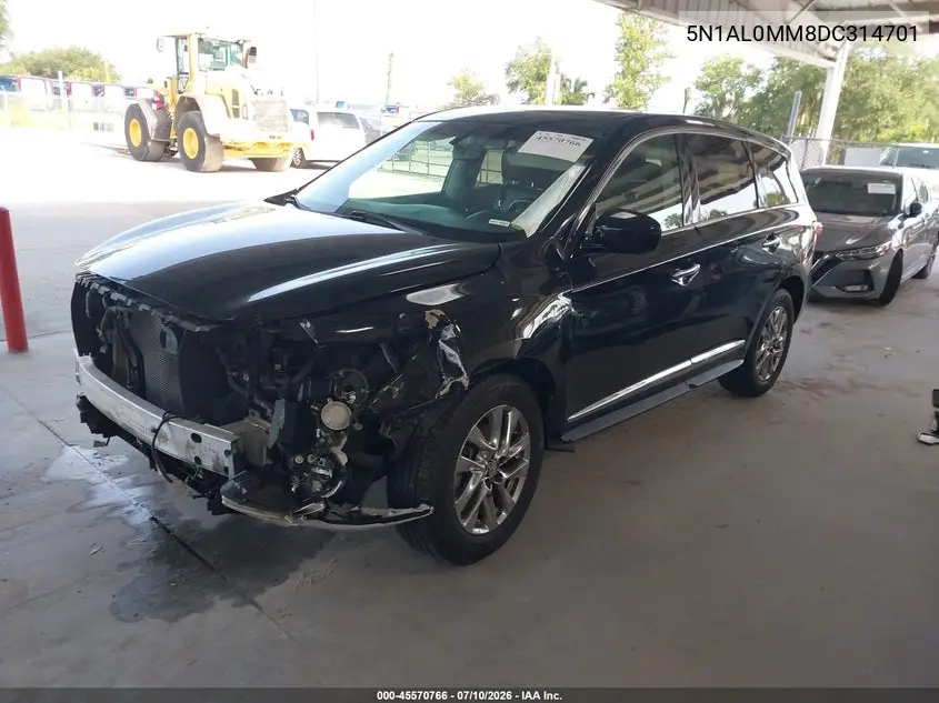 2013 Infiniti Jx35 VIN: 5N1AL0MM8DC314701 Lot: 45570766