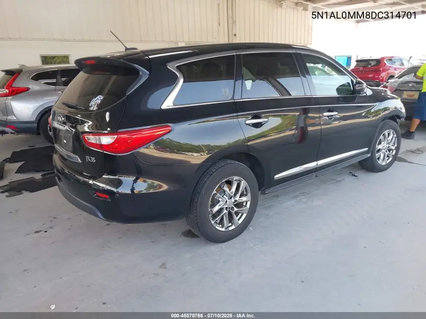 2013 Infiniti Jx35 VIN: 5N1AL0MM8DC314701 Lot: 45570766