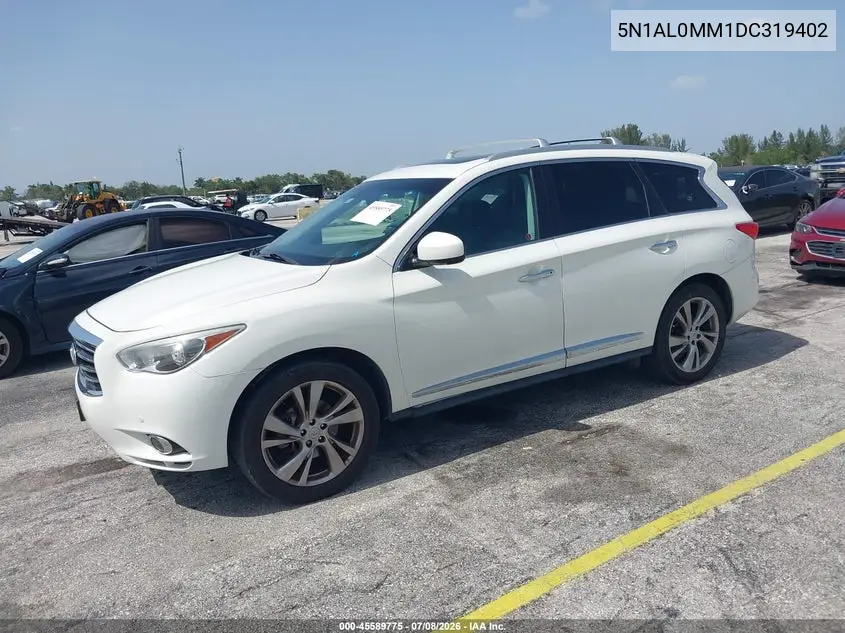 2013 Infiniti Jx35 VIN: 5N1AL0MM1DC319402 Lot: 45589775