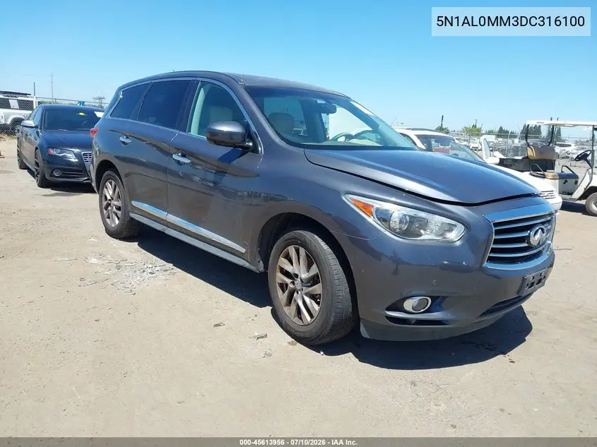 2013 Infiniti Jx35 VIN: 5N1AL0MM3DC316100 Lot: 45613956