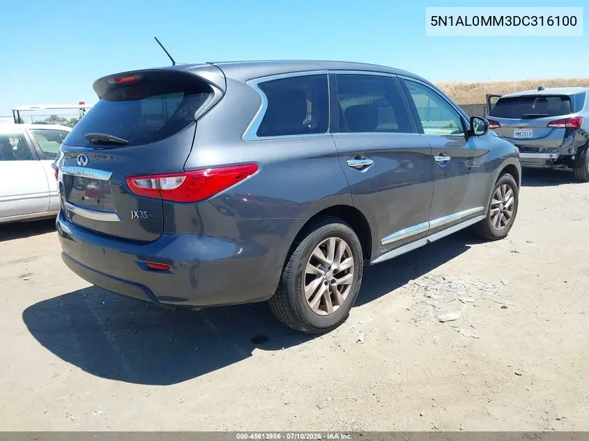 2013 Infiniti Jx35 VIN: 5N1AL0MM3DC316100 Lot: 45613956