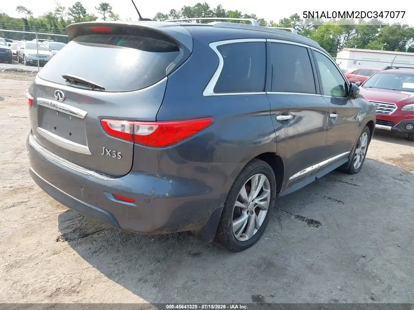 2013 Infiniti Jx35 VIN: 5N1AL0MM2DC347077 Lot: 45641325