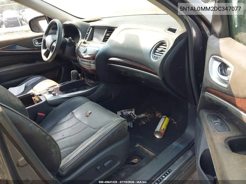 2013 Infiniti Jx35 VIN: 5N1AL0MM2DC347077 Lot: 45641325