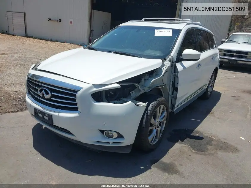 2013 Infiniti Jx35 VIN: 5N1AL0MN2DC351509 Lot: 45645153