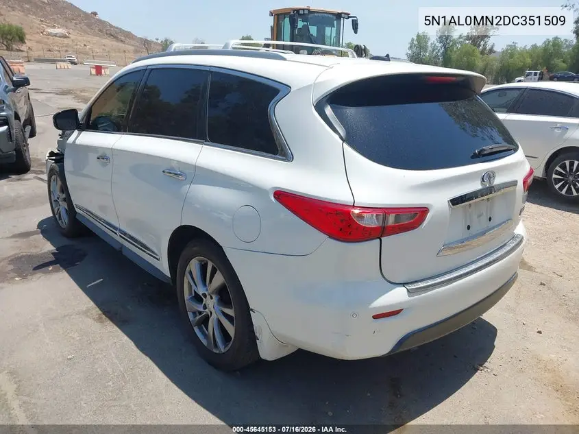 2013 Infiniti Jx35 VIN: 5N1AL0MN2DC351509 Lot: 45645153