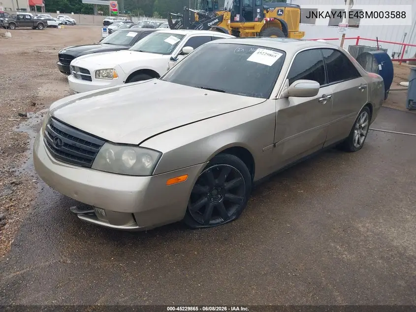 2003 Infiniti M45 Sport VIN: JNKAY41E43M003588 Lot: 45229865