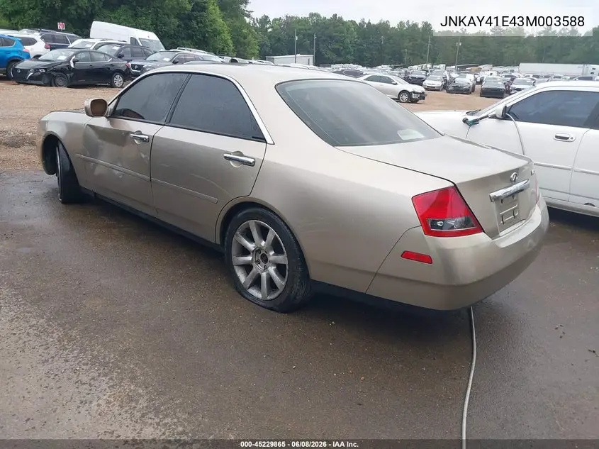 2003 Infiniti M45 Sport VIN: JNKAY41E43M003588 Lot: 45229865