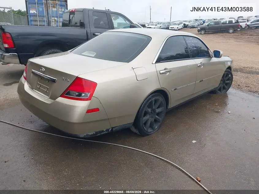 2003 Infiniti M45 Sport VIN: JNKAY41E43M003588 Lot: 45229865