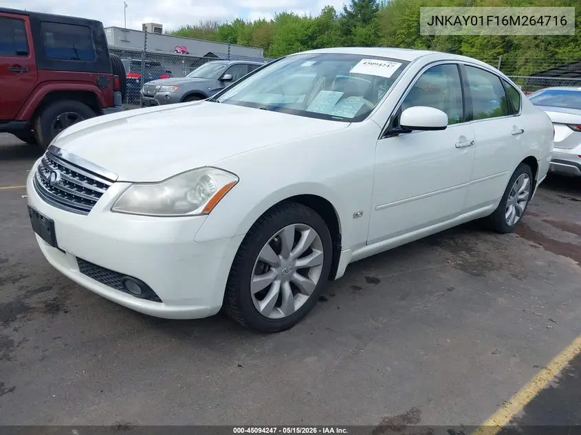 2006 Infiniti M35X VIN: JNKAY01F16M264716 Lot: 45094247
