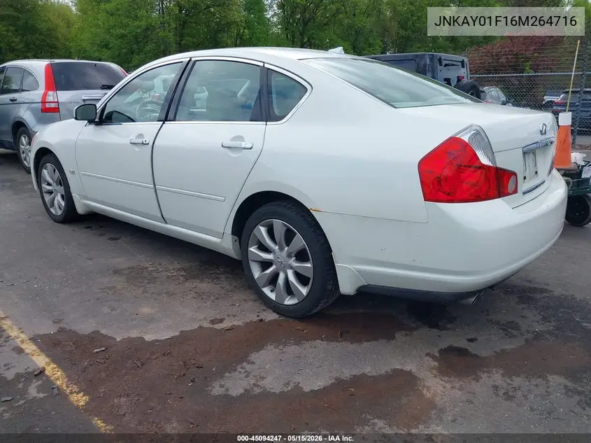 2006 Infiniti M35X VIN: JNKAY01F16M264716 Lot: 45094247