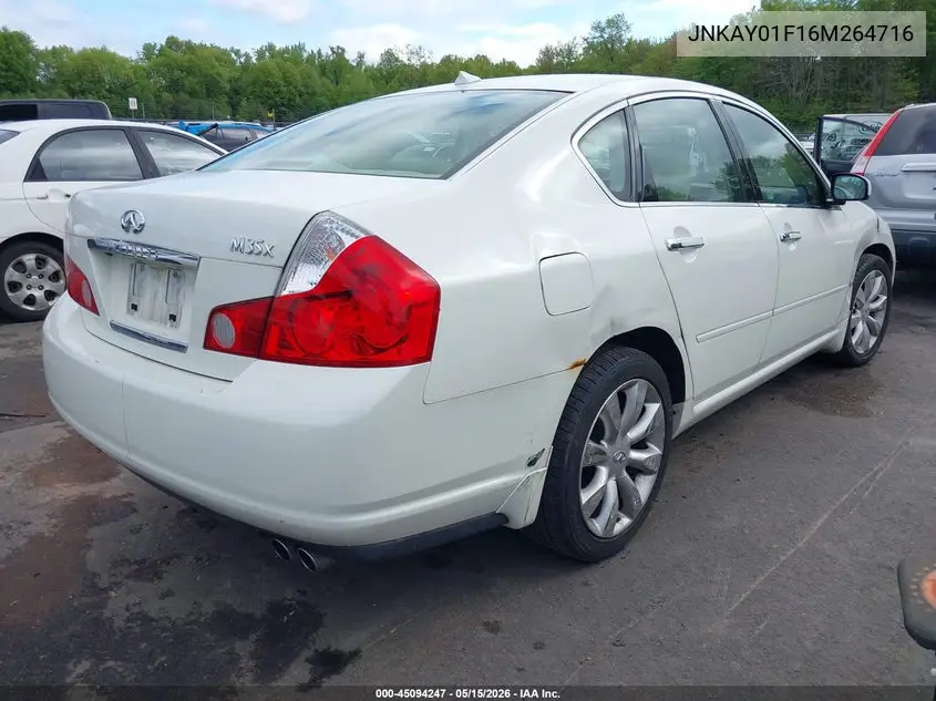 2006 Infiniti M35X VIN: JNKAY01F16M264716 Lot: 45094247