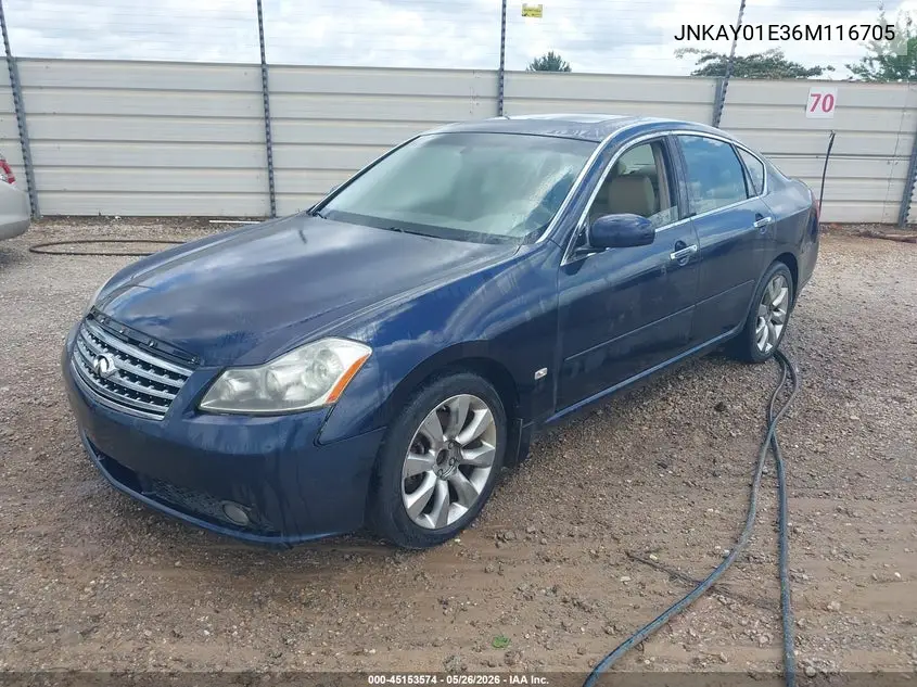 2006 Infiniti M35 VIN: JNKAY01E36M116705 Lot: 45153574