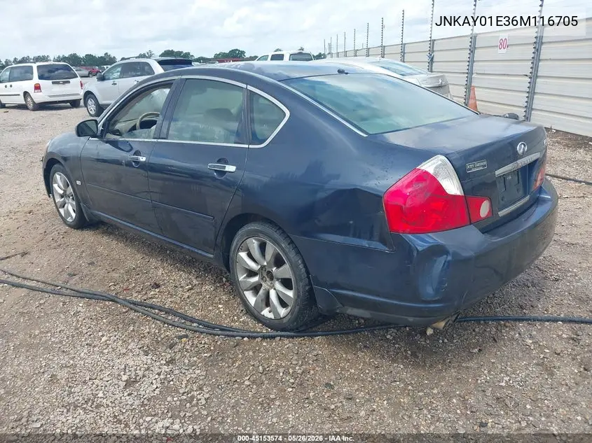 2006 Infiniti M35 VIN: JNKAY01E36M116705 Lot: 45153574