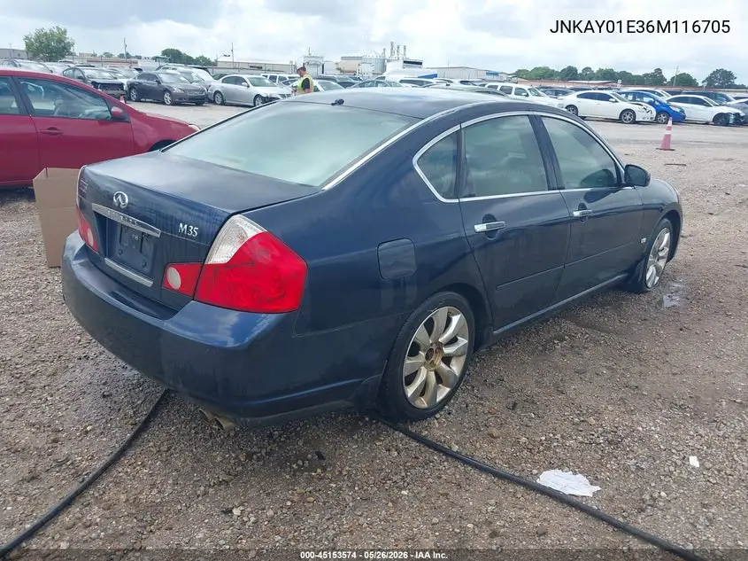2006 Infiniti M35 VIN: JNKAY01E36M116705 Lot: 45153574
