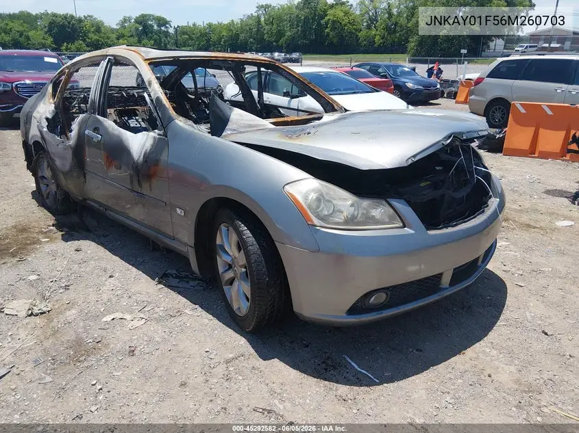 2006 Infiniti M35X VIN: JNKAY01F56M260703 Lot: 45292582